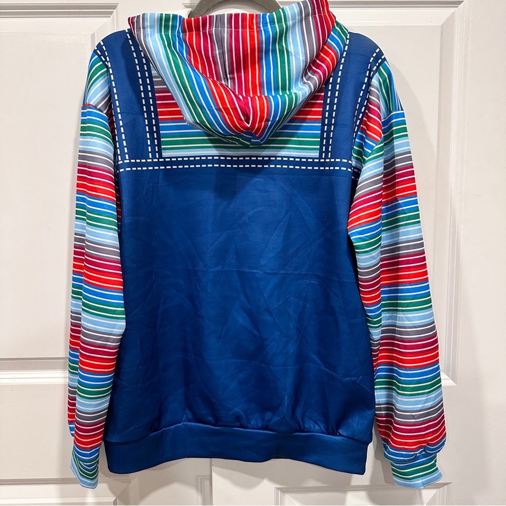 Good Guys Chucky Men’s Sweatshirt Costume for Cosplay of Halloween Size Large - Picture 8 of 14